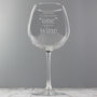 Personalised 'One Glass' Bottle Of Wine Glass, thumbnail 4 of 4