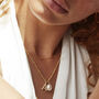 Pearl Letter Necklace 925 Silver Gold Plated Vermeil, thumbnail 1 of 7