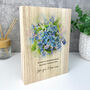 Personalised Forget Me Not Giant Wooden Block 21cm X 15cm, thumbnail 2 of 7