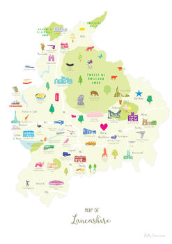 Personalised Lancashire Map: Add Favourite Places, 3 of 4