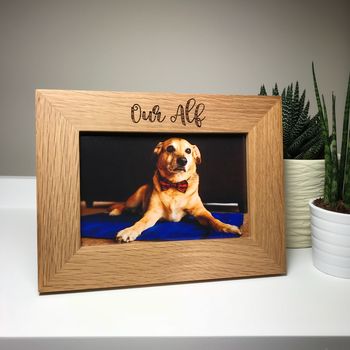 Personalised Engraved Solid Oak Photo Frame, 3 of 4