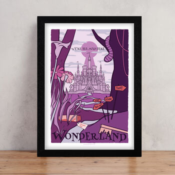 Wonderland Vintage Style Travel Poster, 2 of 3