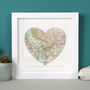 Personalised Map Location Heart With Etched Glaze, thumbnail 1 of 3