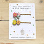 Floral Wooden Flower Hairslides, thumbnail 2 of 4