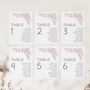 Wedding Seating Plan Cards Pink Cherry Blossom Design, thumbnail 2 of 7