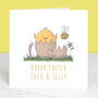Easter Chick Personalised Happy Easter Card, thumbnail 1 of 2