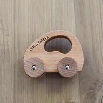 Personalised Wooden Toy Car For Kids, 2 of 3
