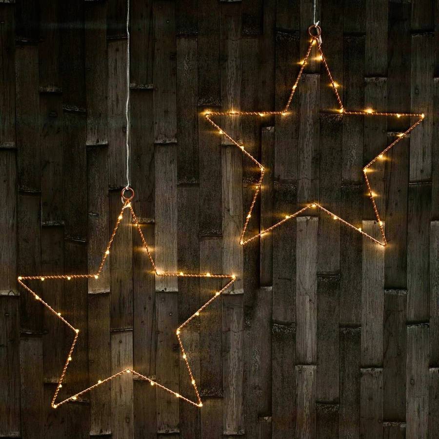 LED Hanging Star Light In Bronze