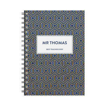 Personalised Geometric Combined Diary And Notebook, 7 of 12