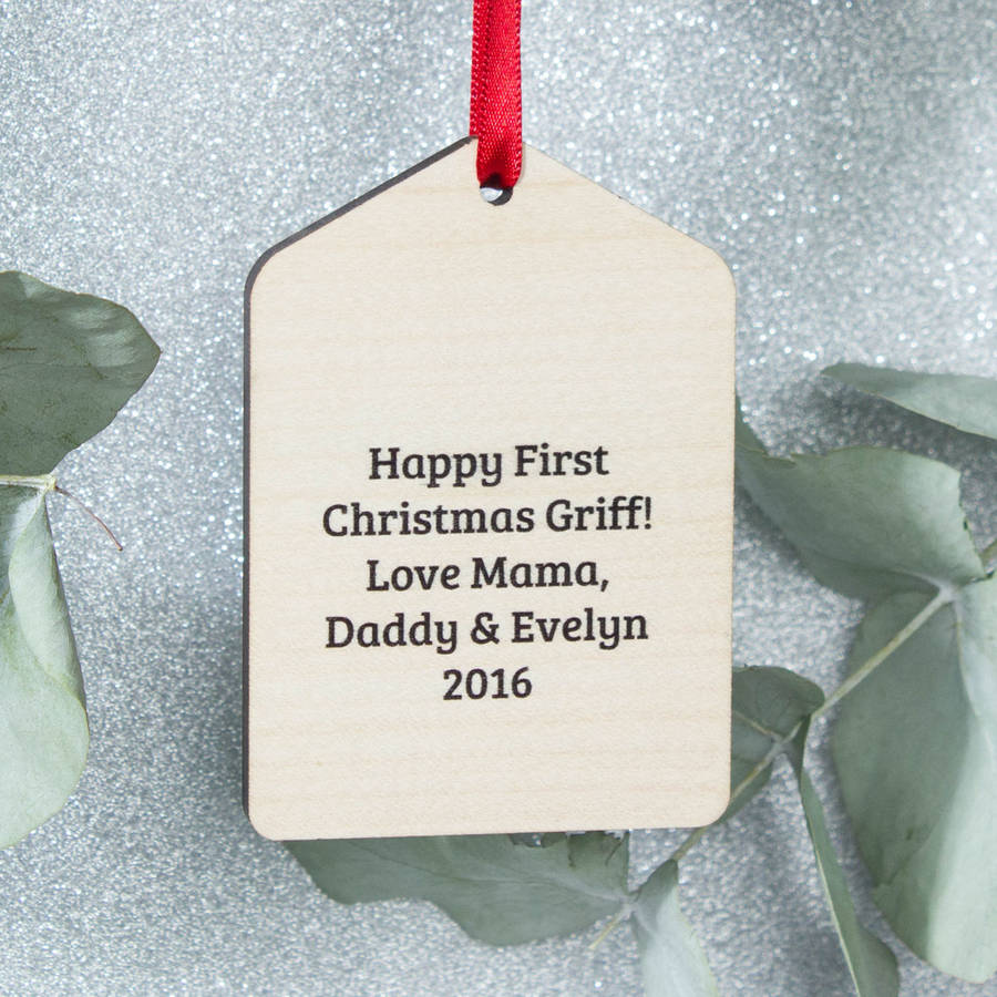 Personalised Baby s First Christmas Bauble