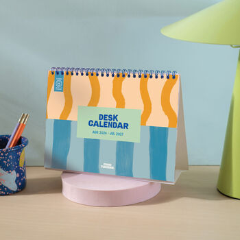 Academic Year A5 Desk Calendar 2026 2027 | Coastal Stripes, 3 of 6