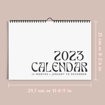 2023 Simply Neutral Wall Calendar | A4, 9 of 9