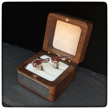 Personalised Horse Riding Saddle Cufflinks, 2 of 9