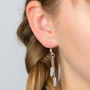 Feather Cascading Silver Earrings, thumbnail 1 of 5