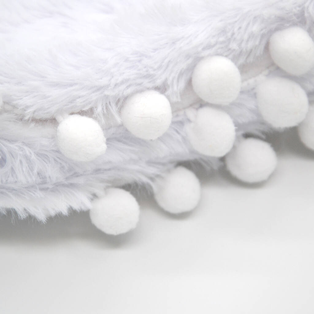 personalised white faux fur baby blanket by dcaro | notonthehighstreet.com
