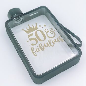 50th Birthday Gift Personalised Water Bottle, 2 of 6