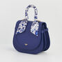 Blue Agnes Top Handle Saddle Bag, thumbnail 7 of 9