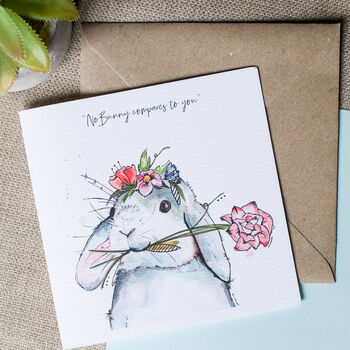 Watercolour Cards Pig Hedgehog And Bunny, 3 of 3