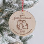 Personalised First Christmas As Mummy And Daddy Bauble, thumbnail 2 of 2
