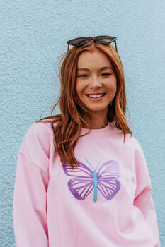 Large Embroidered Butterfly Sweater, 5 of 7