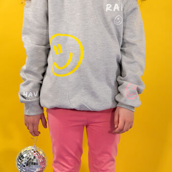 Children's Personalised Scribble Smiley Sweatshirt, 10 of 12