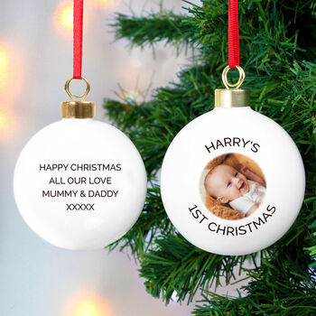 Personalised Ceramic Photo Bauble, 3 of 4