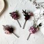 Mauve And Pink Floral Hair Pins, thumbnail 1 of 6