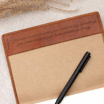 Luxury Leather Personalised Message Journal, 4 of 7
