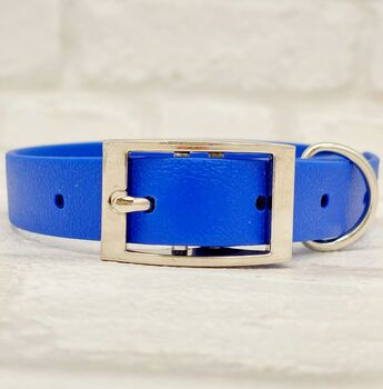 Waterproof Dog Collar And Lead Set Royal Blue, 2 of 3
