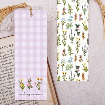 Meadow Flowers Bookmark With Coloured Tassel, 2 of 3