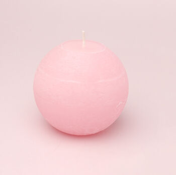 G Decor Georgia Light Pink Ombre Sphere Ball Candles, 6 of 9