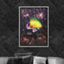 Sci Fi Cyborg Retro Astronomy Portrait In Outer Space, thumbnail 6 of 6