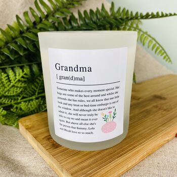 Personalised Grandma Definition Candle, 2 of 11