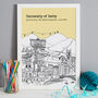 Personalised Derby Graduation Gift Print, thumbnail 7 of 9