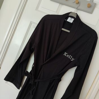 Personalised Cotton Wrap Style Dressing Gown, 5 of 11