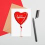 Large Size Heart Balloon Anniversary Card, thumbnail 2 of 2