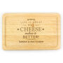 Personalised Cheese Makes Life Better Wood Cheeseboard, thumbnail 2 of 2