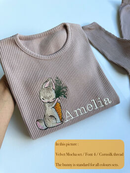 Easter Bunny Personalised Pjs Design #E3, 3 of 6