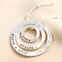Personalised Sterling Silver Hammered Halo Necklace, thumbnail 3 of 9