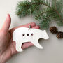 Polar Bear Handmade Christmas Tree Decoration, thumbnail 5 of 5