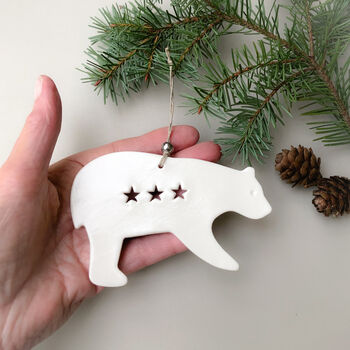 Polar Bear Handmade Christmas Tree Decoration, 5 of 5