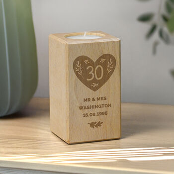Personalised Anniversary Tealight Holder Gift, 3 of 4