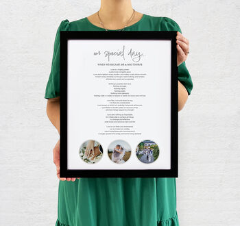 Personalised Use Your Own Photo And Words Custom Made Anniversary Print, 3 of 6