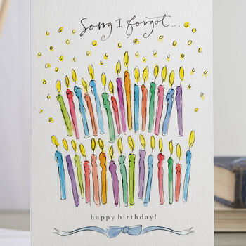 'Sorry I Forgot…' Belated Birthday Card, 3 of 3