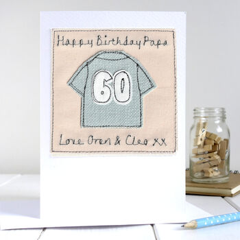 Personalised Football Shirt Father's Day Card For Dad Or Grandad, 9 of 12