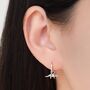 Sterling Silver Mismatched T Rex And Triceratops Hoop Earrings, thumbnail 4 of 12