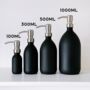 Matt Black Glass Bottle With Choice Of Metal Pump Colour, thumbnail 8 of 9