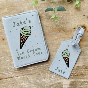 Personalised Ice Cream World Tour Passport And Luggage Tag, 2 of 7