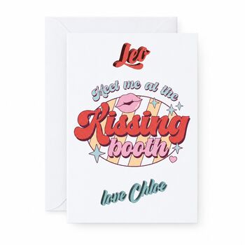 Personalised Kissing Booth Valentine’s Card, 6 of 6