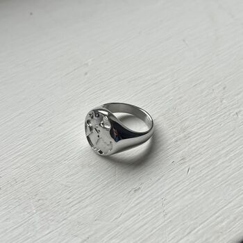 Mens Gold Plated Stainless Steel World Map Ring For Men, 6 of 12